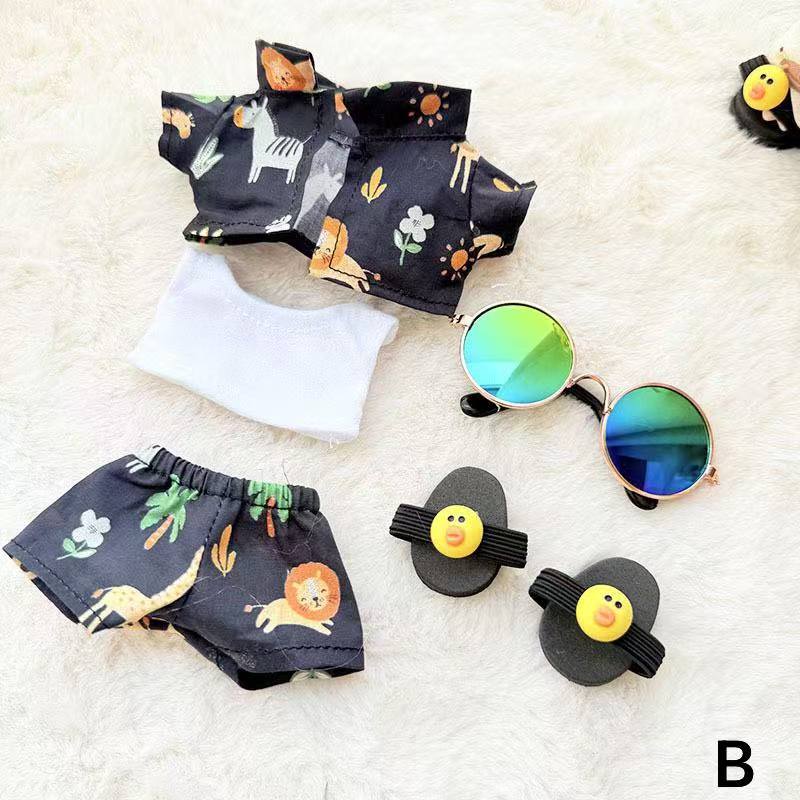 THE MONSTERS Exciting Macaron ぬいぐるみ用服 LABUBU ラブブ マカロン洋服/ズボン/靴/ネクタイ/帽子/スーツ ぬいぐるみ 服 17cm ぬいぐるみ 服セット 3