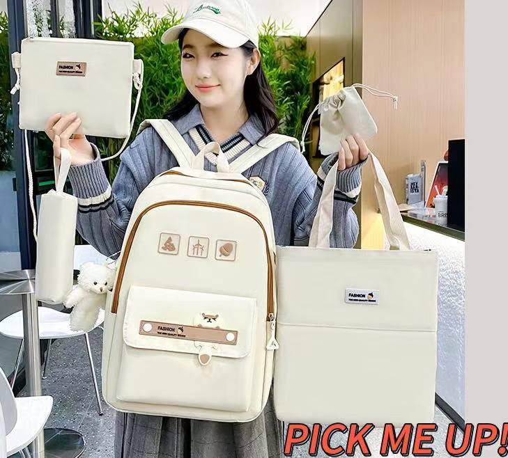 Rakuten - リュック リュックサック 子供用 5点セット バックパック 通学 通勤リュック レッスンバッグ シューズバッグ ナップサック 男の子 女の子 幼稚園 小学生 年新柄 新学期 スクールバッグ 男女兼用 bagリュックサック・トートバック・ポーチ・ペンケース5点セット
