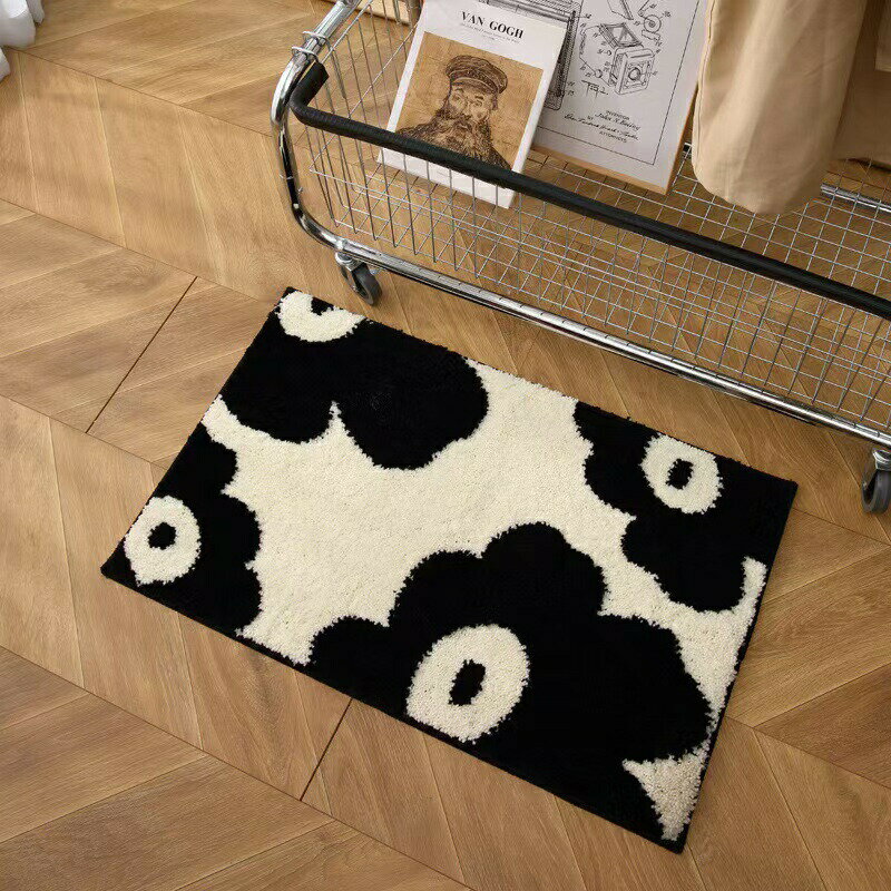 Rakuten - 北欧風 かわいい花柄 玄関マット おしゃれ 室内 かわいい 屋内用 玄関マット 屋内 洗える おしゃれ 室内 滑り止め 40x60 50x80