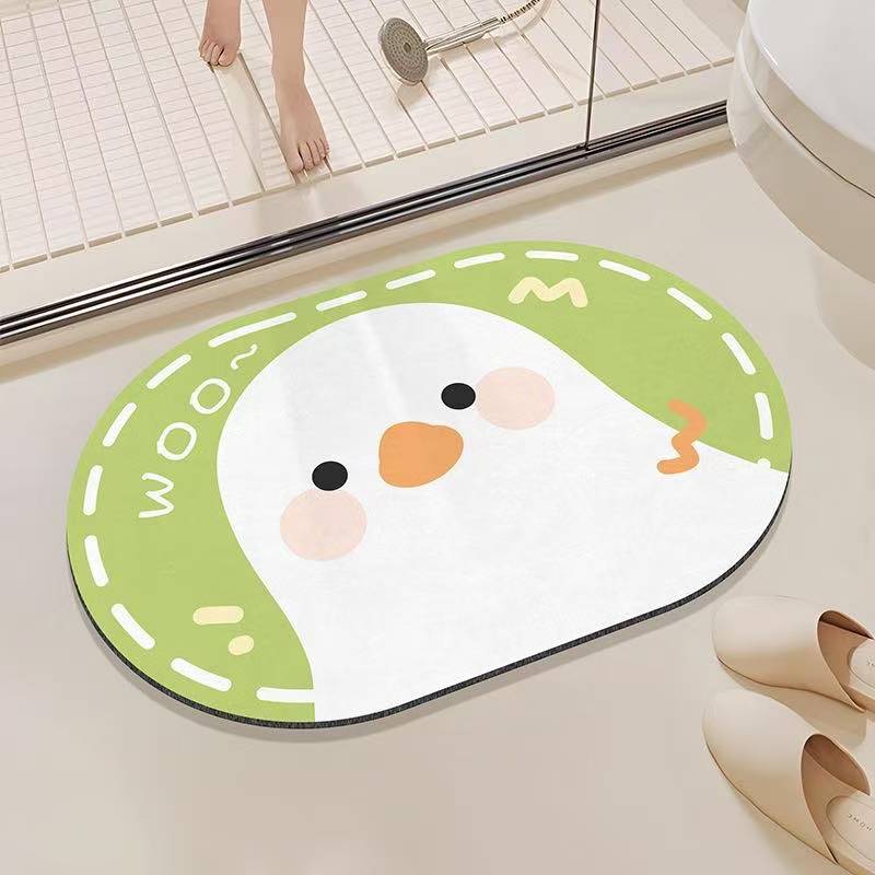 珪藻土 バスマット猫　 速乾 ソフト 柔らか 洗える やわらか 珪藻土バスマット 割れない 抗菌 薄い 吸水 お風呂 浴室 洗面所 60 40 おしゃれ