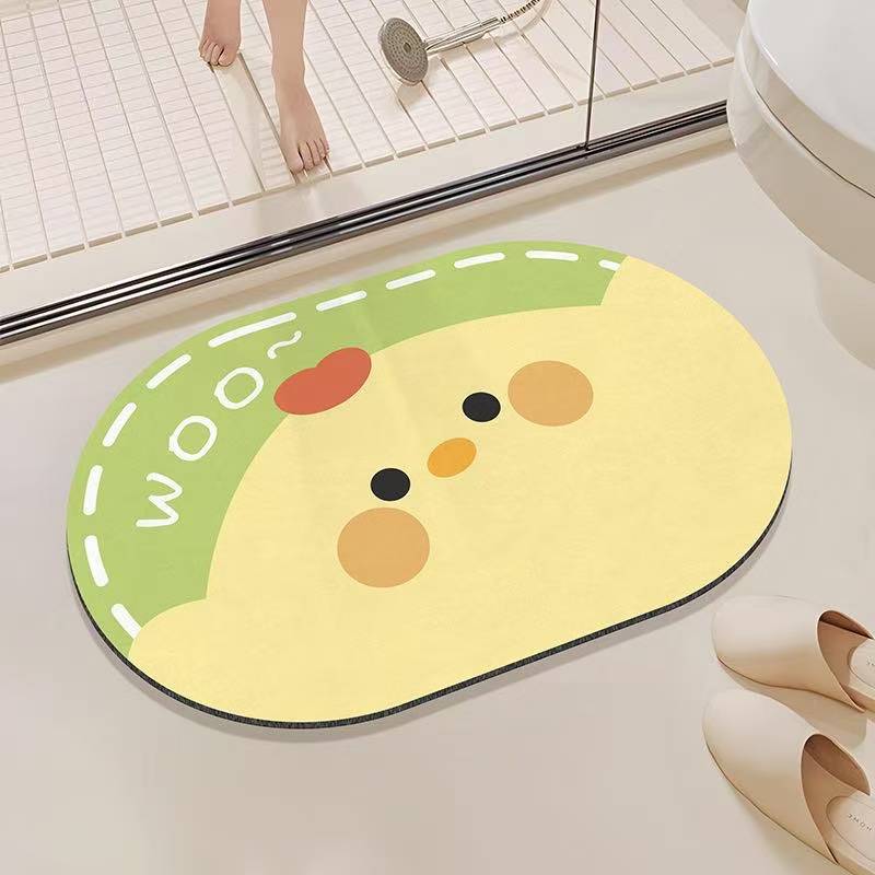 珪藻土 バスマット猫　 速乾 ソフト 柔らか 洗える やわらか 珪藻土バスマット 割れない 抗菌 薄い 吸水 お風呂 浴室 洗面所 60 40 おしゃれ