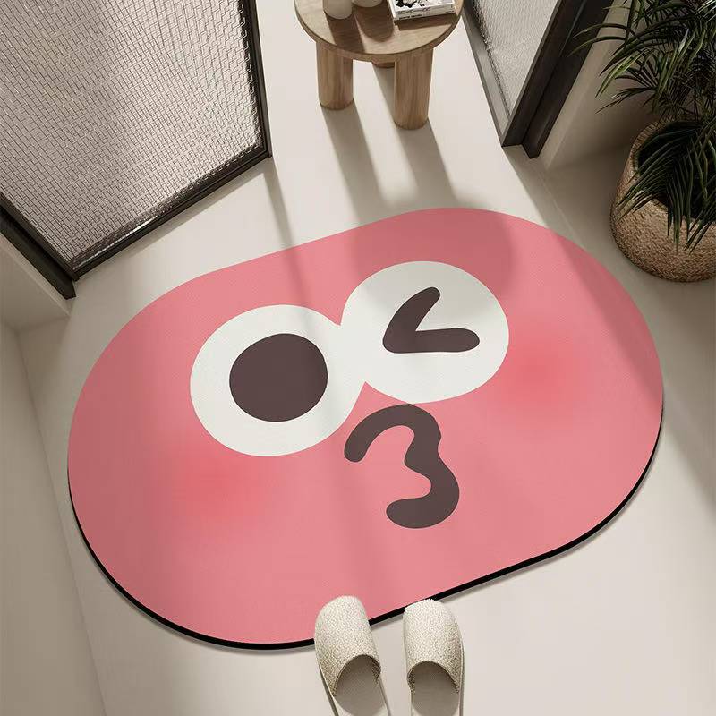 Rakuten - 珪藻土 バスマット 速乾 ソフト 柔らか 洗える やわらか 珪藻土バスマット 割れない 抗菌 薄い 吸水 お風呂 浴室 洗面所 60 40 おしゃれ
