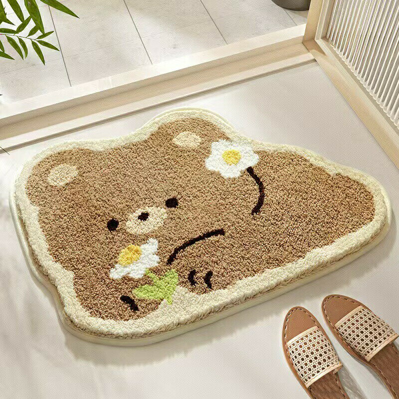 Rakuten - 玄関マット おしゃれ 屋内 風水 大判 約48X68cmコーナー吸着つき 吸着シート 洗える室内 おしゃれ 吸水力抜群 速乾ソフト おしゃれ 北欧 速乾 瞬間吸水 足拭きマット 滑り止め 軽量 吸水 抗菌 消臭 天然素材 大判 新生活 花柄 北欧 大人 かわいい 風水 大判玄関マット