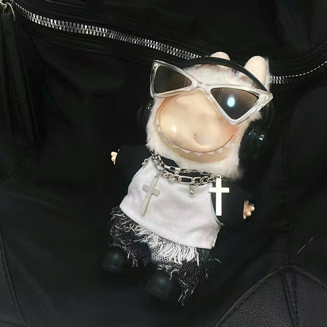 THE MONSTERS Exciting Macaron ぬいぐるみ用服 LABUBU ラブブ マカロン洋服/ズボン/靴/ネクタイ/帽子/スーツ ぬいぐるみ 服 17cm ぬいぐるみ 服セット