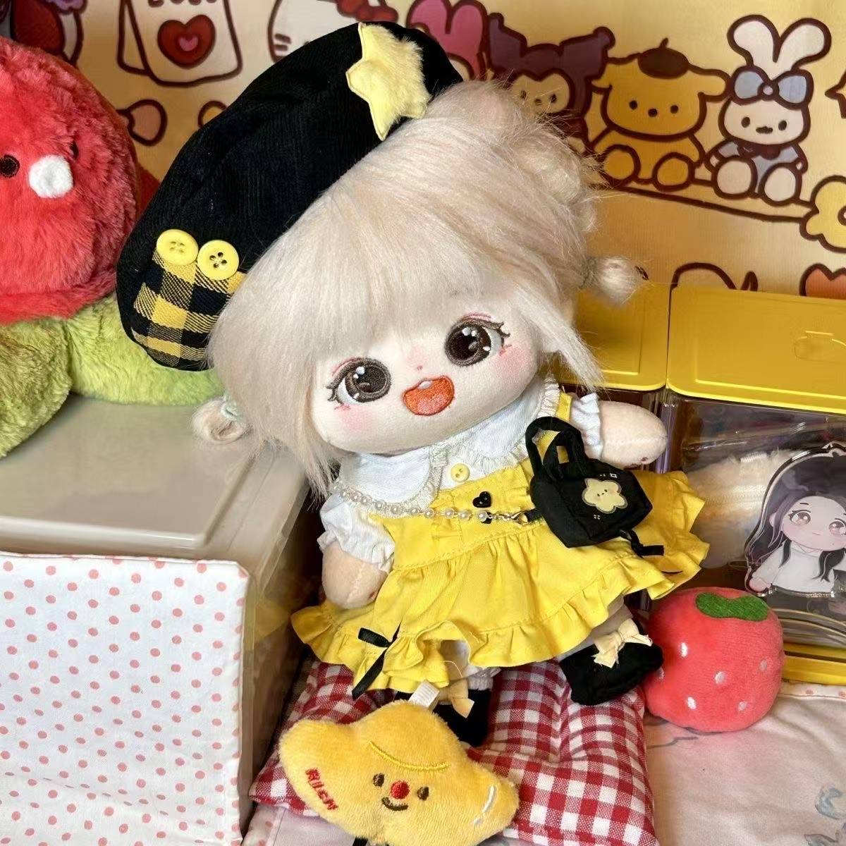 20cm 綿花の人形 コットンドール ミニ洋服 韓国ファッション アイドル衣装 ぬいぐるみ用服 洋服/ズボン/靴/ネクタイ/帽子/スーツ ぬいぐるみ 服 20cm ぬいぐるみ 服セット
