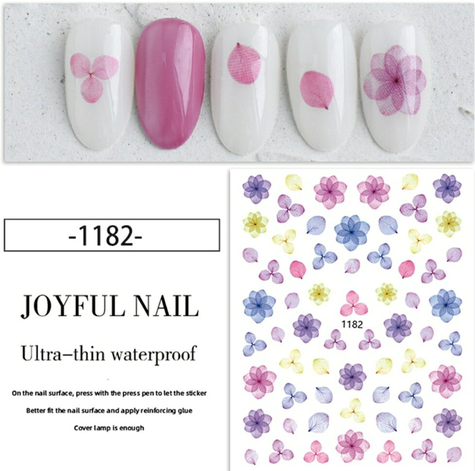 Rakuten - ネイルシール 紫陽花柄 セルフネイル ジェルネイル 送料無料 花柄 レジン アクセサリー