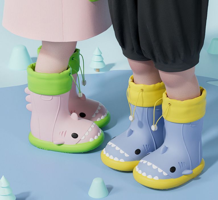 Boots, Rain Shoes - キッズレインブーツ 子供用 雨靴 防水 軽量 滑り止め 動物柄 幼児園 通学 通園 おしゃれ 可愛い