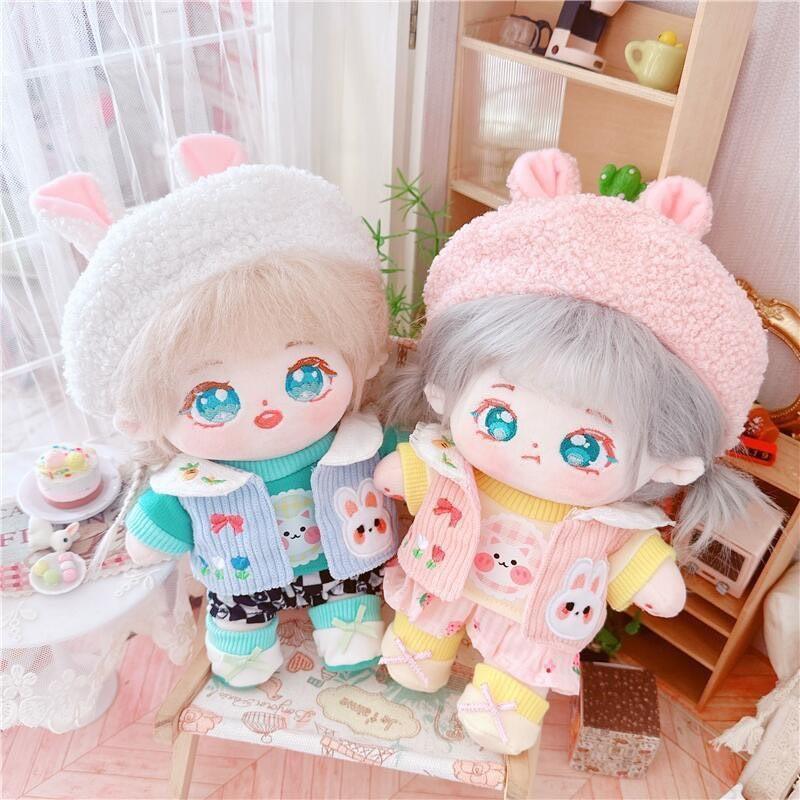 20cm かわいい ピンク ブルー ウサギさん 着ぐるみ ぬいぐるみ用服 推し活 アイド...