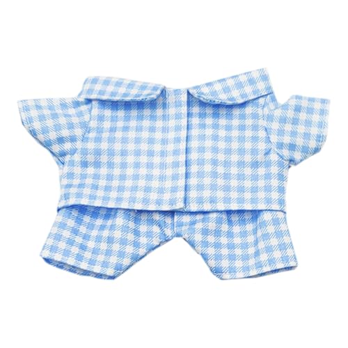 ぬいぐるみ用着せ替え服セット シャツパンツ 10cm 15cm 20cm対応 チェック柄 パジ...