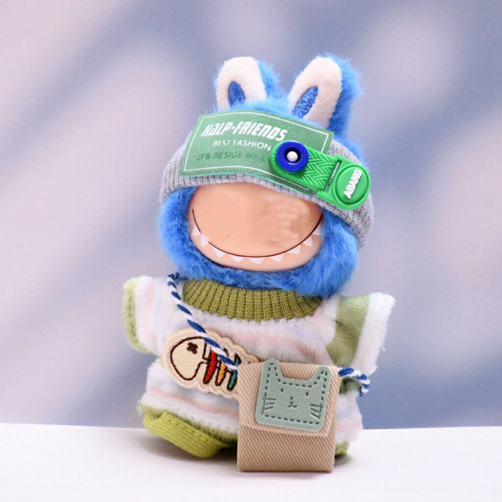 �̤���������� LABUBU 4���֥� �ޥ��������� ���ܥ� �� �ͥ����� �ϥå� ������ 10.5cm �����å�