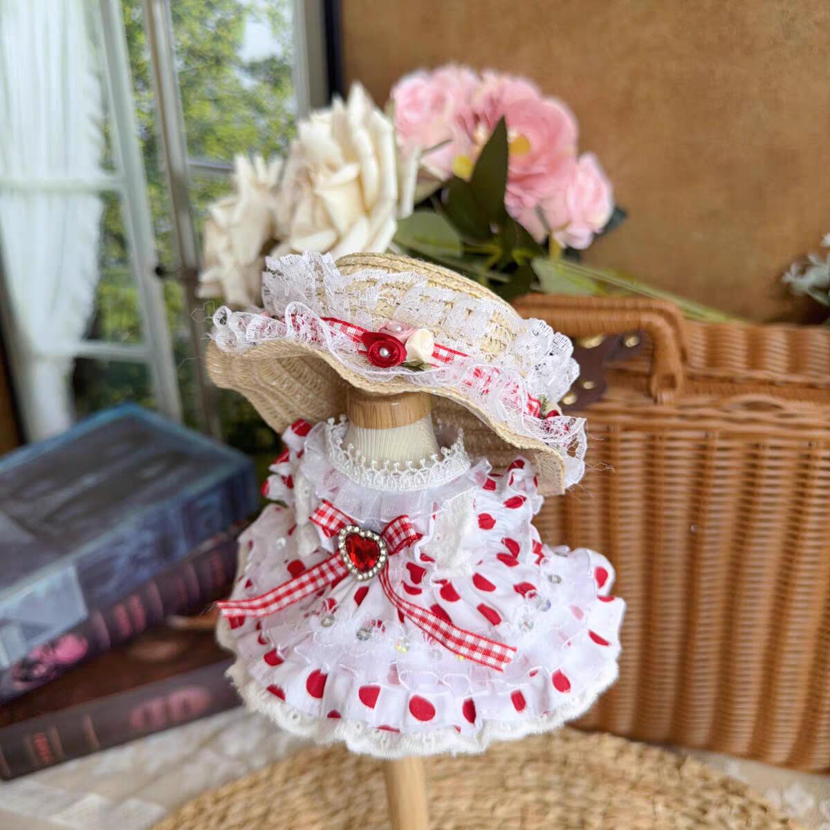 THE MONSTERS ラブブ マカロン洋服セット ぬいぐるみ用服 17cm15cm コットンドール 韓国ファッション アイドル衣装 ポリエステル素材 シンプ...