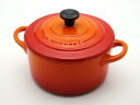 ル・クルーゼ ミニココット ロンド 10cm オレンジ ストーンウェア Le Creuset