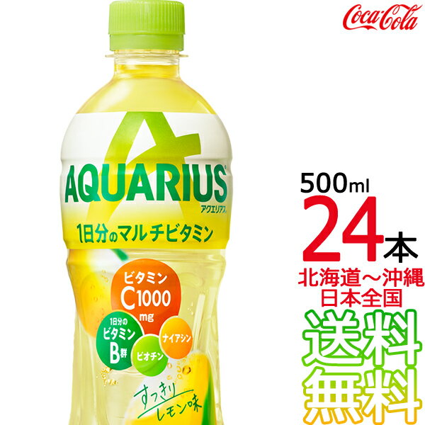 【北海道から沖縄まで 送料無料】 アクエリアス 1日分のマルチビタミン 500ml × 24本 （1ケース） AQUARIUS スポーツドリンク 熱中症 コカ コーラ Coca Cola メーカー直送 コーラ直送