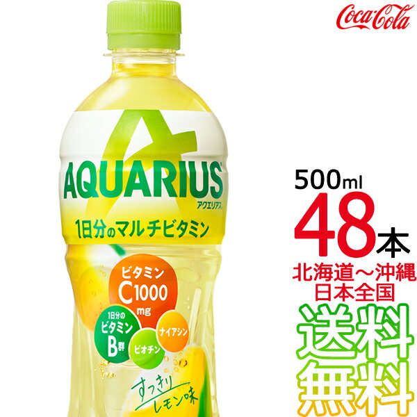 【北海道から沖縄まで 送料無料】 アクエリアス 1日分のマルチビタミン 500ml × 48本 （24本×2ケース） AQUARIUS スポーツドリンク 熱..