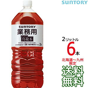 【送料無料 北海道〜九州限定】サントリー ウーロン茶 業務用 2L × 6本 （1ケース）ペットボトル 烏龍茶 お茶 SUNTORY 【同梱不可】