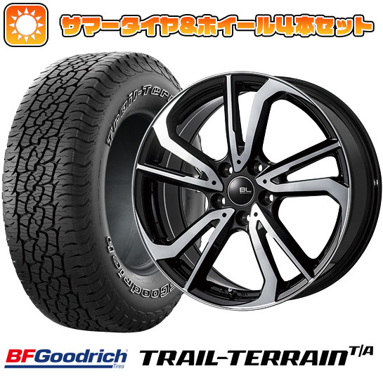 225/60R17 夏タイヤ ホイール4本セット BFグッドリッチ トレールテレーンT/A ORBL (5/114車用) BRANDLE-LINE レツィオ パールブラックポリッシュ 17インチ