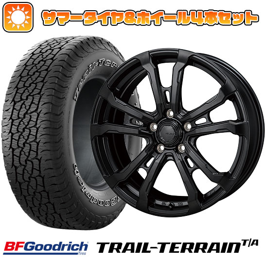 【取付対象】225/55R18 夏タイヤ ホイール4本セット BFグッドリッチ トレールテレーンT/A ORBL (5/114車用) MONZA HI-BLOCK ヴィラス 18インチ【送料無料】