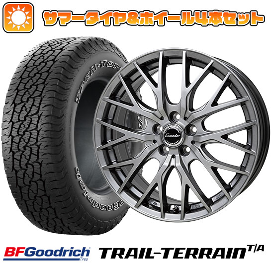 【取付対象】215/60R17 夏タイヤ ホイール4本セット (5/114車用) BFグッドリッチ トレールテレーンT/A ORBL ホットスタッフ エクシーダー E05II 17インチ【送料無料】