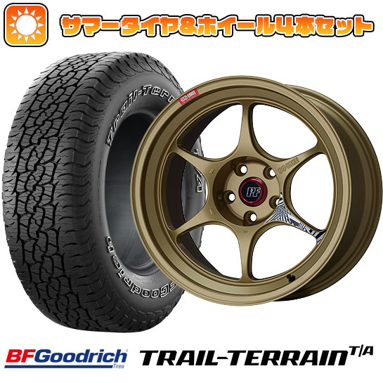 【取付対象】235/55R19 夏タイヤ ホイール4本セット BFグッドリッチ トレールテレーンT/A ORBL (5/114車用) エンケイ PF06 ゴールド 19インチ(送料無料)