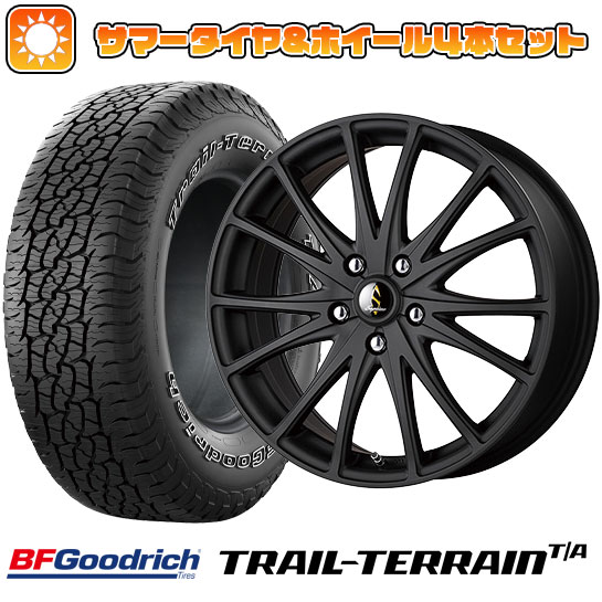 【取付対象】225/60R18 夏タイヤ ホイール4本セット (5/114車用) BFグッドリッチ トレールテレーンT/A ORBL タカイチ セプティモG03 マットブラック 18インチ【送料無料】