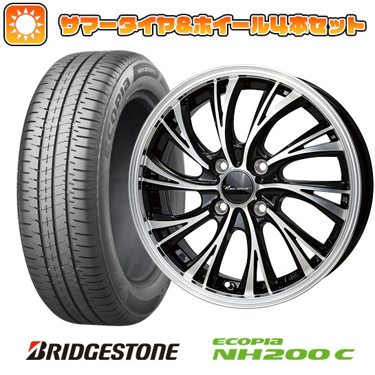 【取付対象】155/65R14 夏タイヤ ホイール4本セット 軽自動車用（N-BOX タント スペーシア） BRIDGESTONE エコピア NH200 C ホットスタッフ プレシャス HS-2 14インチ【送料無料】
