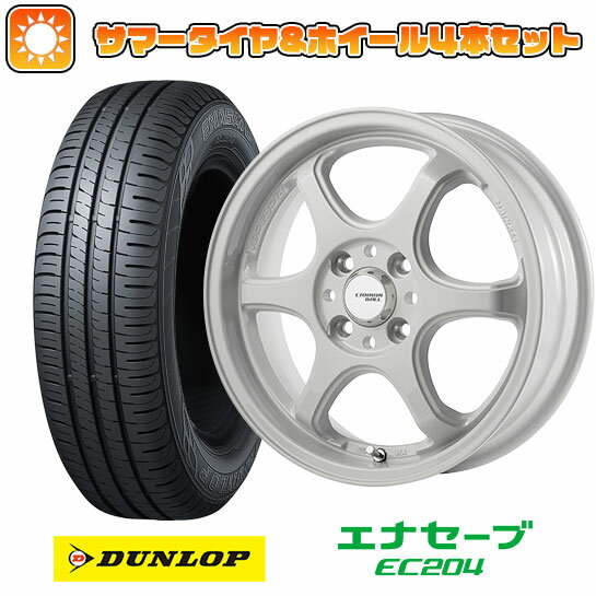 【取付対象】185/55R15 夏タイヤ ホイール4本セット (4/100車用) DUNLOP エナセーブ EC204 ゴジゲン PROレーサー キャノンボール 15インチ【送料無料】