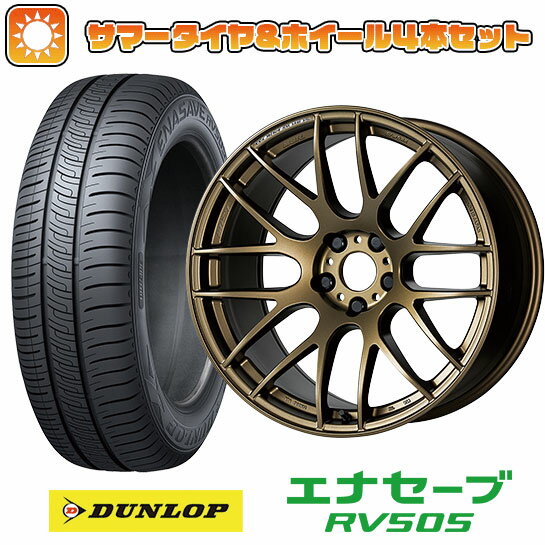 【取付対象】215/45R18 夏タイヤ ホイール4本セット DUNLOP エナセーブ RV505 (5/114車用) WORK エモーション M8R 18インチ【送料無料】