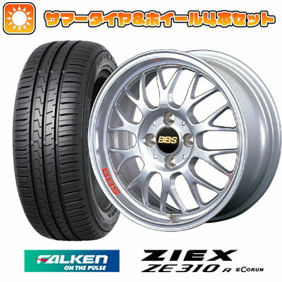 【取付対象】185/55R15 夏タイヤ ホイール4本セット (4/100車用) FALKEN ジークス ZE310R エコラン(限定) BBS JAPAN RG-F 15インチ【送料無料】