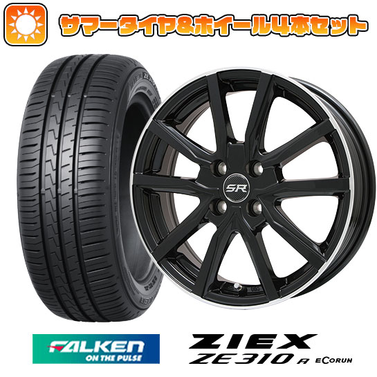 【取付対象】195/50R16 夏タイヤ ホイール4本セット FALKEN ジークス ZE310R エコラン（限定） (4/100車用) BRANDLE N52B 16インチ【送料無料】