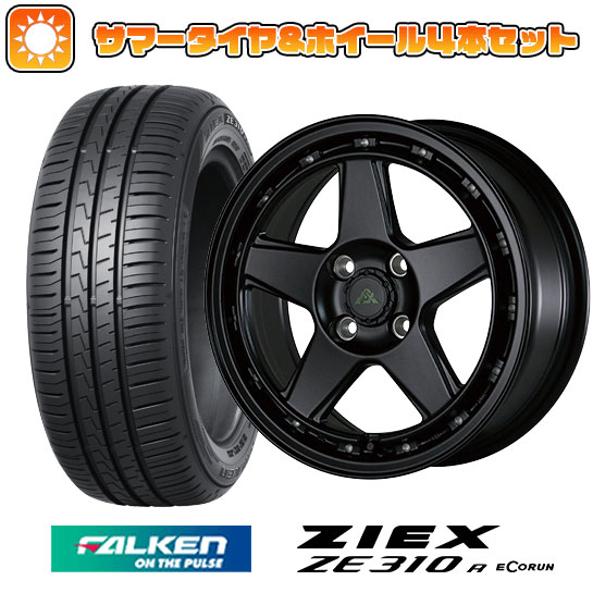 【取付対象】185/60R15 夏タイヤ ホイール4本セット FALKEN ジークス ZE310R エコラン（限定） (4/100車用) ALGERNON フェニーチェ クロスXC5 15インチ【送料無料】