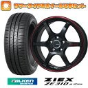 【取付対象】205/45R17 夏タイヤ ホイール4本セット FALKEN ジークス ZE310R エコラン（限定） (4/100車用) LEHRMEISTER CS-V6(グロスブラック/レッドライン) 17インチ【送料無料】