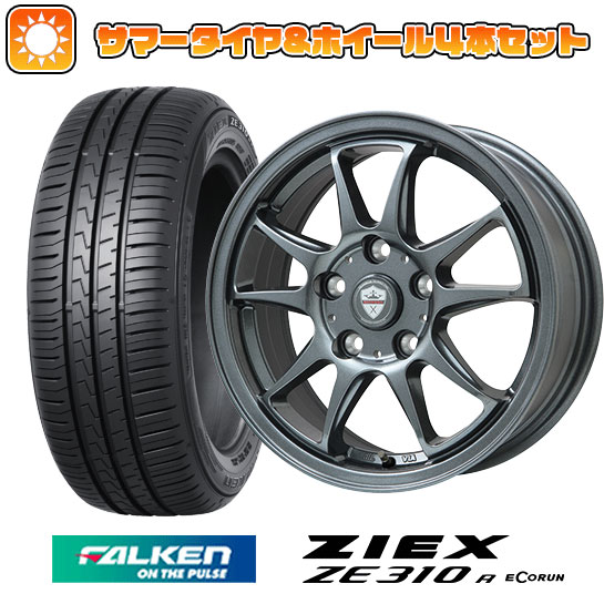 【取付対象】195/65R15 夏タイヤ ホイール4本セット FALKEN ジークス ZE310R エコラン（限定） (5/114車用) BRANDLE KF28 15インチ【送料無料】