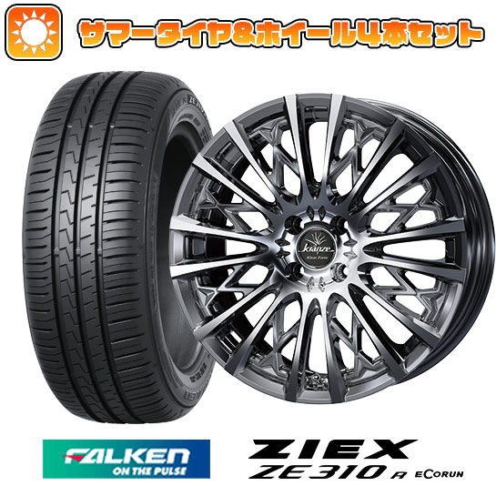 【取付対象】195/55R16 夏タイヤ ホイール4本セット FALKEN ジークス ZE310R エコラン（限定） (4/100車用) WEDS クレンツェ シュリット 855EVO 16インチ【送料無料】