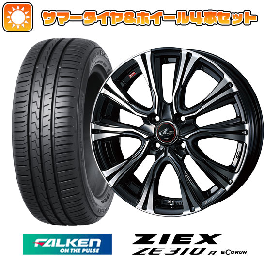 エントリーしてタイヤ交換チケット同時購入でポイント10倍!185/60R15 夏タイヤ ホイール4本セット FALKEN ジークス ZE310R エコラン（限定） (4/100車用) WEDS レオニス VR 15インチ