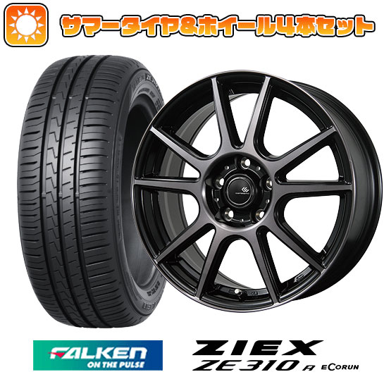 【取付対象】225/65R17 夏タイヤ ホイール4本セット FALKEN ジークス ZE310R エコラン（限定） (5/114車用) TOPY セレブロ PFX 17インチ【送料無料】