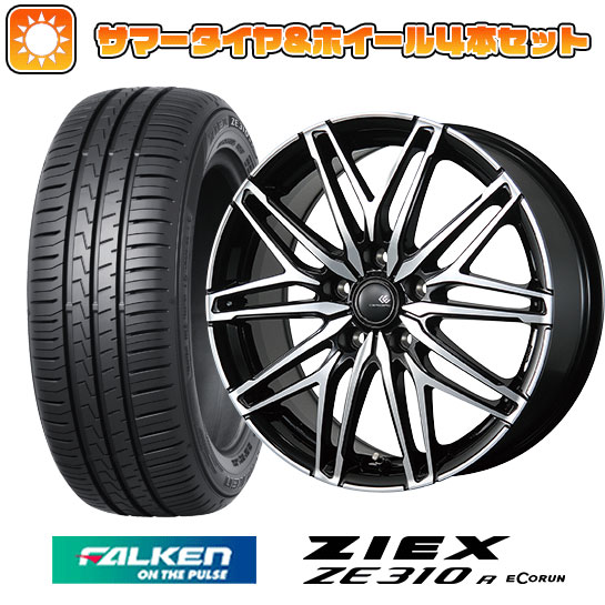 【取付対象】195/65R15 夏タイヤ ホイール4本セット FALKEN ジークス ZE310R エコラン（限定） (5/114車用) TOPY セレブロ WA45 15インチ【送料無料】