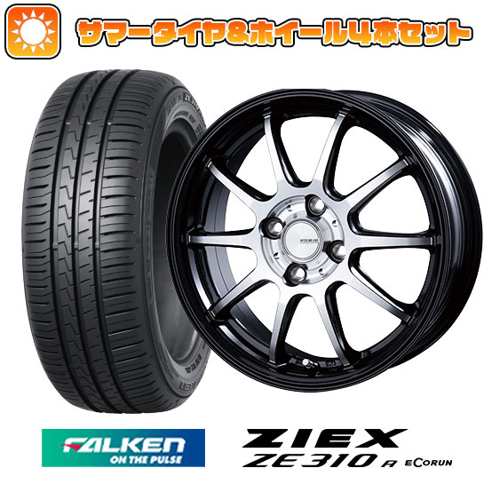 【取付対象】185/65R15 夏タイヤ ホイール4本セット (4/100車用) FALKEN ジークス ZE310R エコラン(限定) インターミラノ インフィニティ F10 15インチ【送料無料】