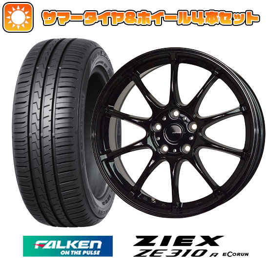 【取付対象】205/45R17 夏タイヤ ホイール4本セット (4/100車用) FALKEN ジークス ZE310R エコラン(限定) ホットスタッフ ジースピード G-07 17インチ【送料無料】