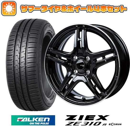 【取付対象】185/55R15 夏タイヤ ホイール4本セット (4/100車用) FALKEN ジークス ZE310R エコラン(限定) モンツァ JPスタイル R52 15インチ【送料無料】