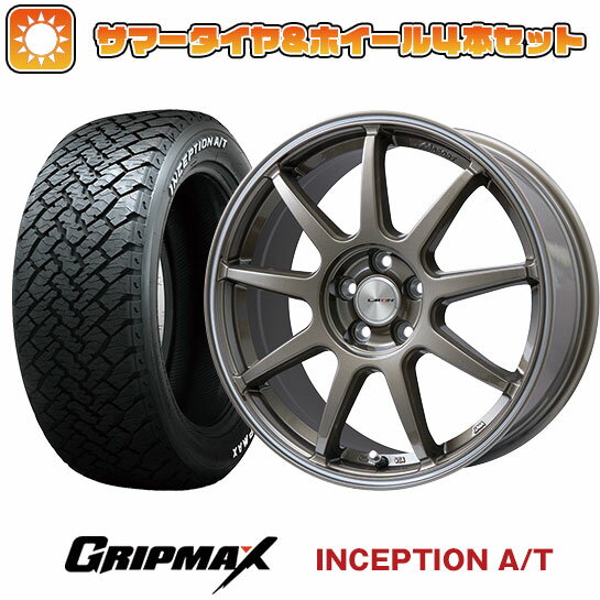 【取付対象】215/65R16 夏タイヤ ホイール4本セット GRIPMAX インセプション A/T RWL(限定) (5/114車用) LEHRMEISTER LMスポーツLM-QR ブロンズ/ラインポリッシュ 16インチ【送料無料】