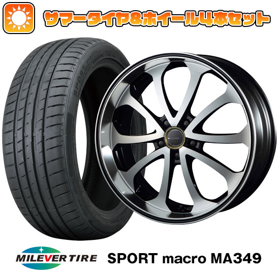 【取付対象】215/35R19 夏タイヤ ホイール4本セット MILEVER スポーツマクロ MA349（限定） (5/100車用) エムズスピード ジュノウ バベル 19インチ(送料無料)