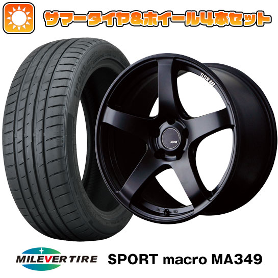 【取付対象】205/40R17 夏タイヤ ホイール4本セット (4/100車用) MILEVER スポーツマクロ MA349（限定） SSR GTV01 17インチ【送料無料】