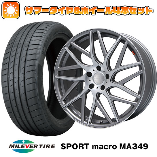 【取付対象】 225/35R20 夏タイヤ ホイール4本セット MILEVER スポーツマクロ MA349（限定） (5/114車用) レアマイスター キャンティ(ガンメタマットポリッシュ) 20インチ【送料無料】