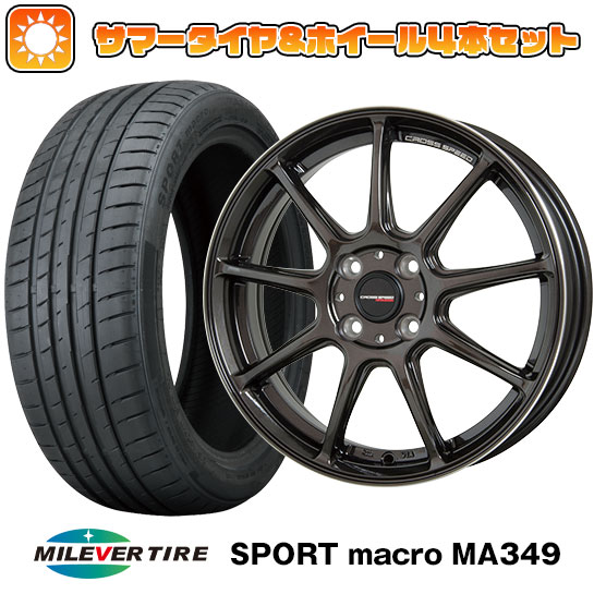 【取付対象】205/40R17 夏タイヤ ホイール4本セット (4/100車用) MILEVER スポーツマクロ MA349（限定） ホットスタッフ クロススピード ハイパーエディションRS9 17インチ【送料無料】