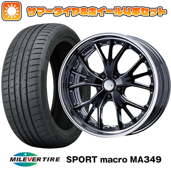 【取付対象】225/35R19 夏タイヤ ホイール4本セット MILEVER スポーツマクロ MA349（限定） (5/100車用) エムズスピード JJランチャ 19インチ(送料無料)