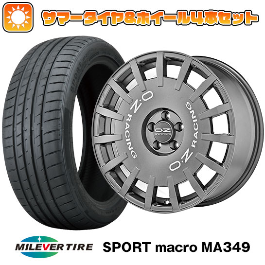 【取付対象】205/50R16 夏タイヤ ホイール4本セット MILEVER スポーツマクロ MA349（限定） (4/100車用) OZ ラリーレーシング 16インチ【送料無料】