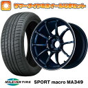 エントリーしてタイヤ交換チケット同時購入でポイント10倍! 235/40R18 夏タイヤ ホイール4本セット (5/114車用) MILEVER スポーツマクロ MA349（限定） ヨコハマ アドバンレーシング RZ-F2 18インチ