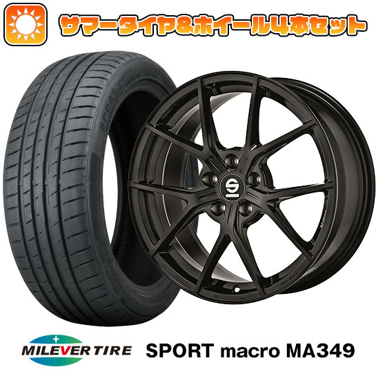 235/40R18 夏タイヤ ホイール4本セット (5/114車用) MILEVER スポーツマクロ MA349（限定） OZ SPARCO ポディオ 18インチ