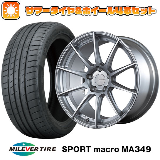 【取付対象】235/35R19 夏タイヤ ホイール4本セット MILEVER スポーツマクロ MA349（限定） (5/114車用) ブリヂストン ポテンザ SW010 19インチ(送料無料)