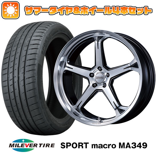 【取付対象】 225/35R20 夏タイヤ ホイール4本セット MILEVER スポーツマクロ MA349（限定） (5/114車用) エムズスピード FORGEDデザイン 888 20インチ【送料無料】